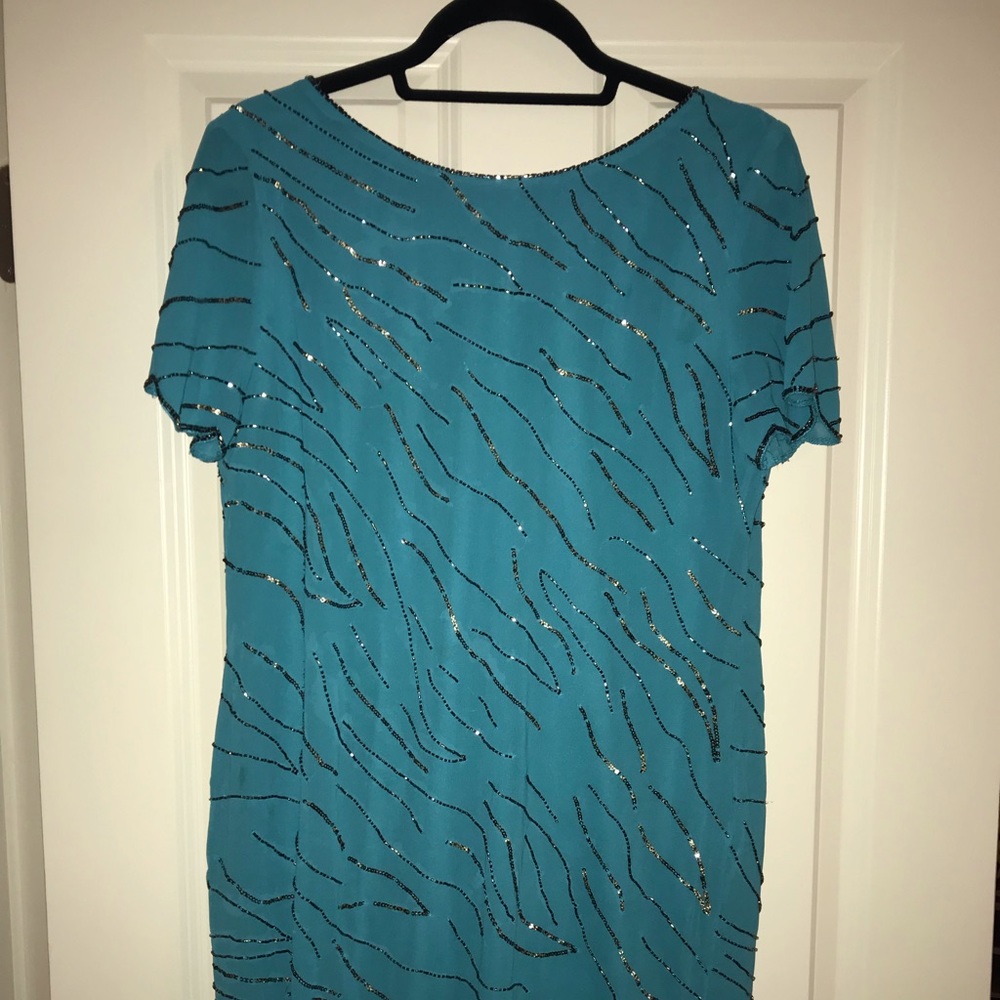 Sanctuary Teal Sequin Dress